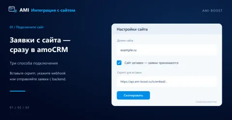 AMI Интеграция с сайтом, изображение 3