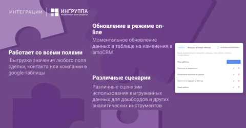 Выгрузка в Google-таблицы от Ингруппы, изображение 2
