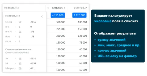 Калькулятор (сумма) числовых полей в списке [GT4U - ГУД технологии], изображение 2