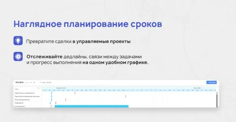 Дела и Проекты: Гант/gantt и Чек-листы от ConverssionCrm, изображение 2