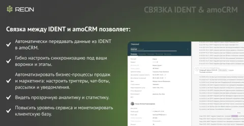 Связка IDENT & amoCRM от REON, изображение 3